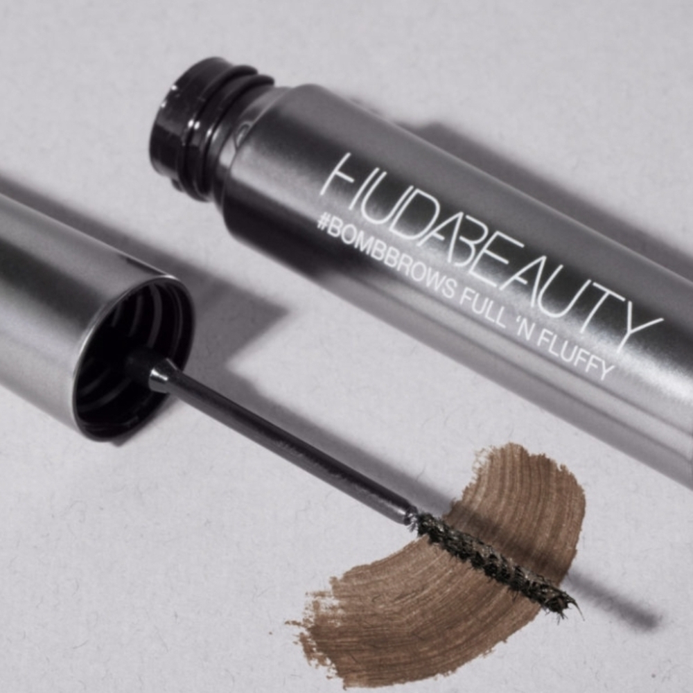 NEW / NIB HUDA BEAUTY BombBrows Full 'n Fluffy Fiber Gel - BLACK BROWN